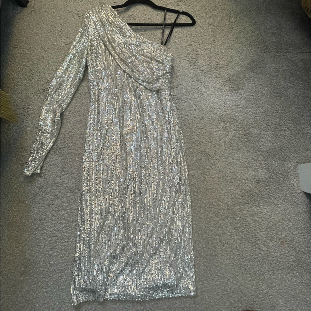 NWOT One shoulder sequin dress